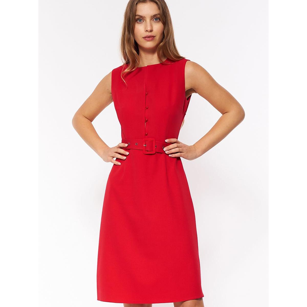 Nife, Damen, Kleider, Alltagskleid, Rot, (44)