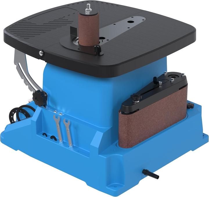 Produktbild Güde Compact 2-in-1 oscillating spindle belt sander with tool-free conversion and adjustable table (500 W)