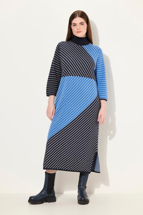 Produktbild Ulla Popken Strick-Midikleid, Stehkragen, 3/4-Arm (42, 44)