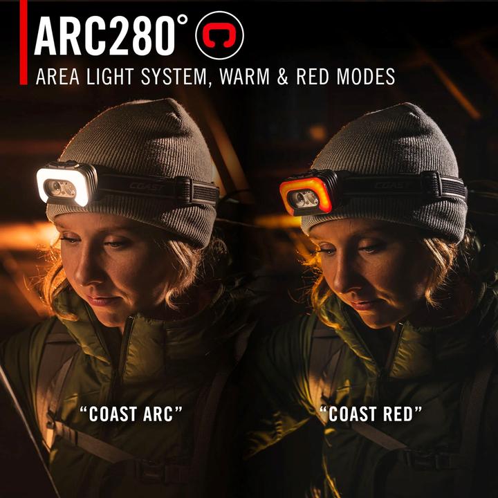 Actual product image Coast RL35R Rechargeable headlamp with voice control 1000 lumen (1100 lm)