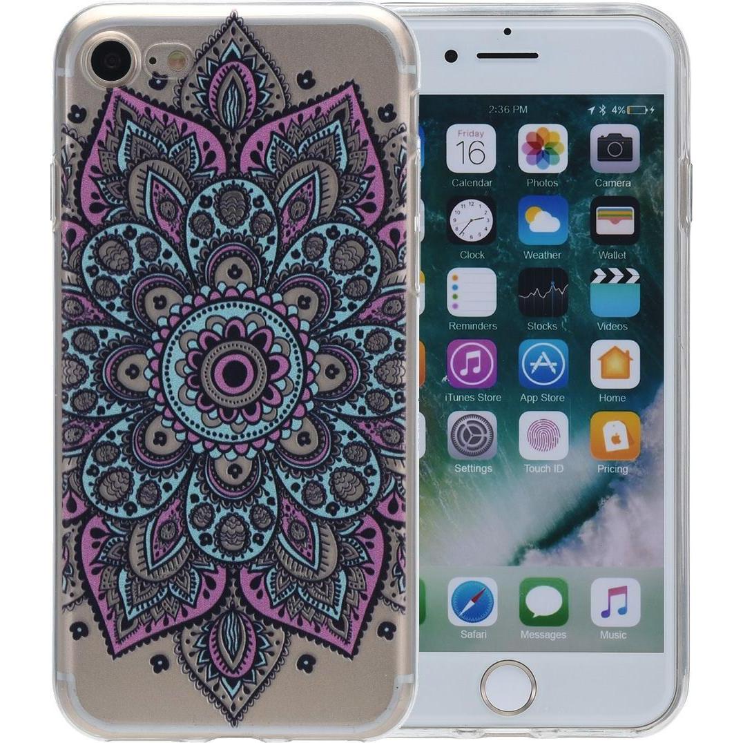 König Design Henna Cover für Apple iPhone 5 / 5s / SE Case Schutz Hülle Silikon Tattoo Bunt (Apple iPhone 5), Smartphone...