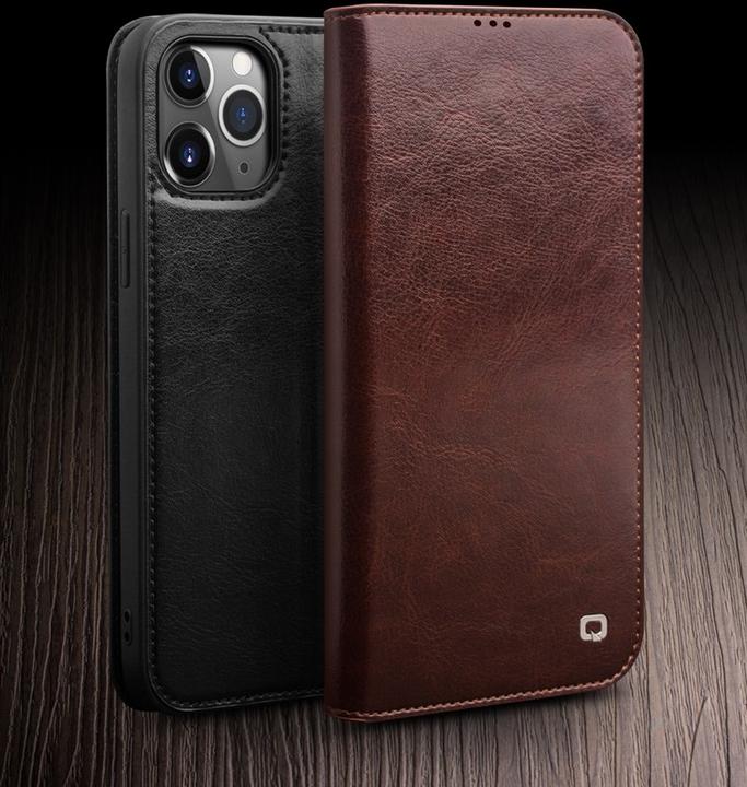 Image du produit QiAlino Fourre Flip cuir véritable (Realme 12 Pro+, Apple iPhone 12)