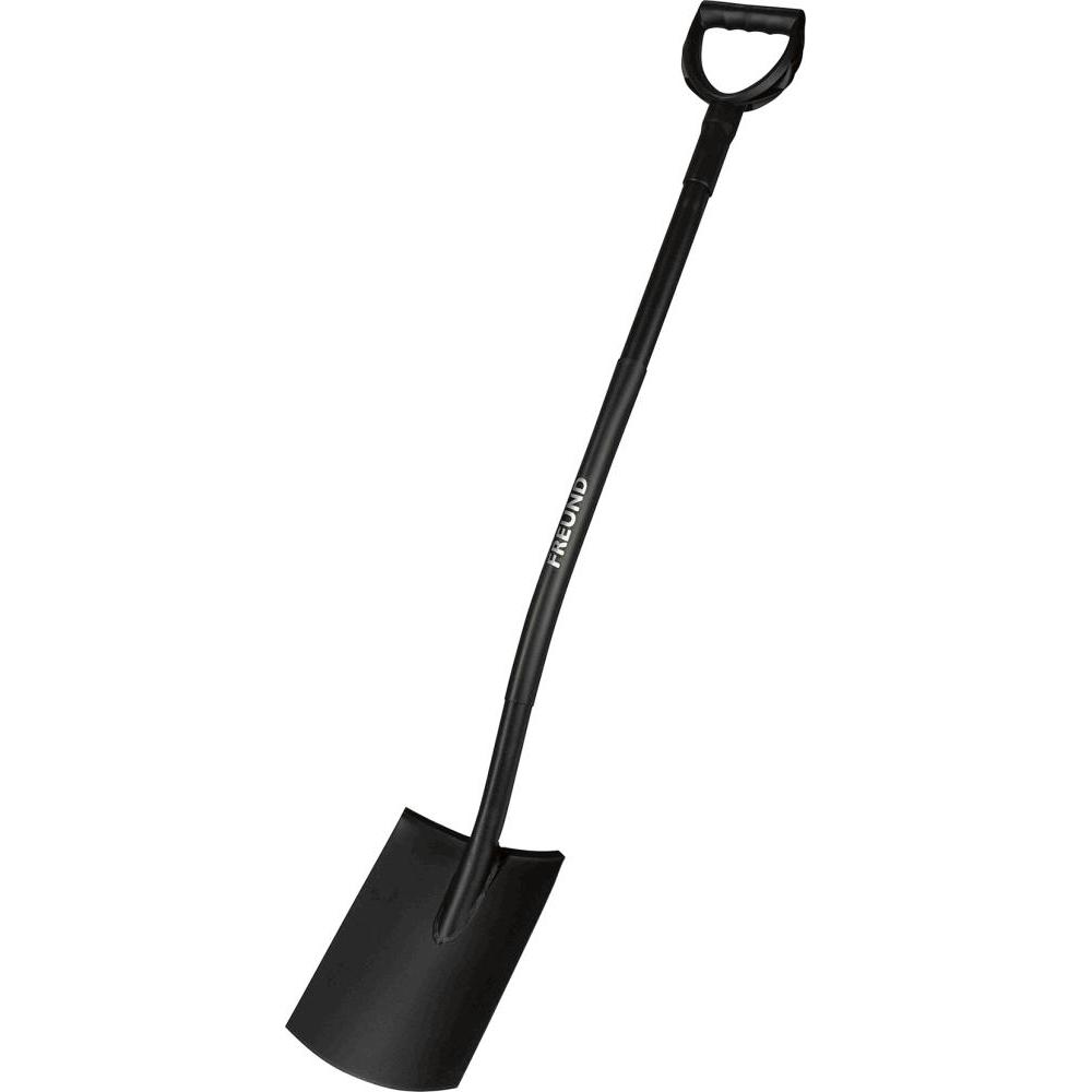 Freund Victoria, Spaten + Schaufel, Gärtnerspaten flache Form Stahlstiel Ergoline schwarz