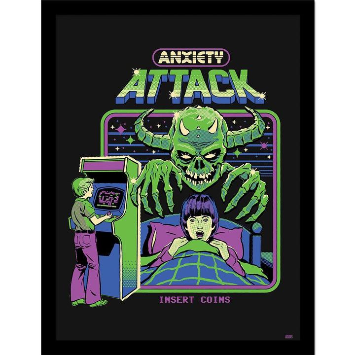 Steven Rhodes Gerahmtes Poster Anxiety Attack (40 x 30 cm)