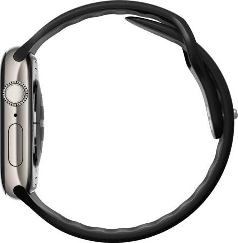 Actual product image Nomad Tempo Band 46mm Black (20 mm, compression moulded, PFAS-free FKM fluoroelastomer, CNC-milled aluminium locking pin)
