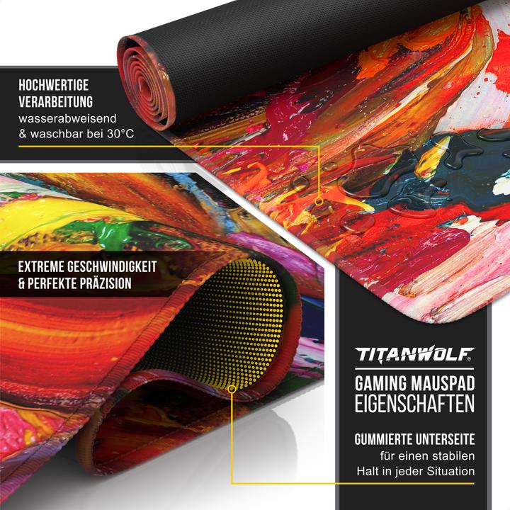 Actual product image Titanwolf Gaming Mouse Pad, 900 x 400mm XXL Speed Gaming Mouse Mat, Mousepad Extra Large Surface (XXL)