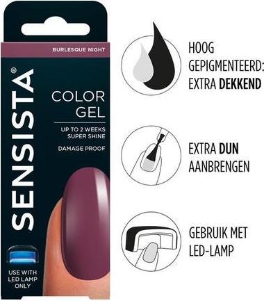 Actual product image Sensista Color Gel Burlesque Night -Purple