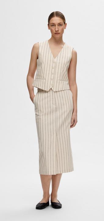 Actual product image Selected Pinstripe waistcoat