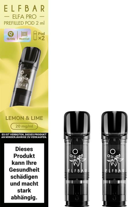Elfbar ELFA PRO 2x Pods Lemon & Lime (Limette, Zitrone)