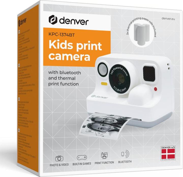 Actual product image Denver KCA-1374 Bluetooth White Kinderkamera