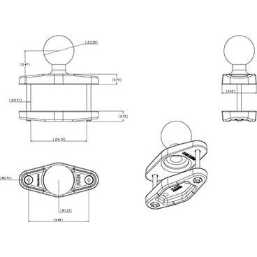 Thumbnail - RAM Mounts Unpk RAM Clamp Base W/Ball, Barcode-Scanner Zubehör