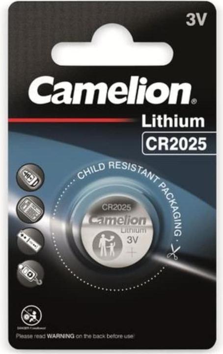 Immagine prodotto Camelion CR2025-BP1 - Batteria usa e getta - CR2025 - Litio - 3 V - 1 pezzo(i) - pulsante/coin (1 pz., CR2025, 150 mAh)