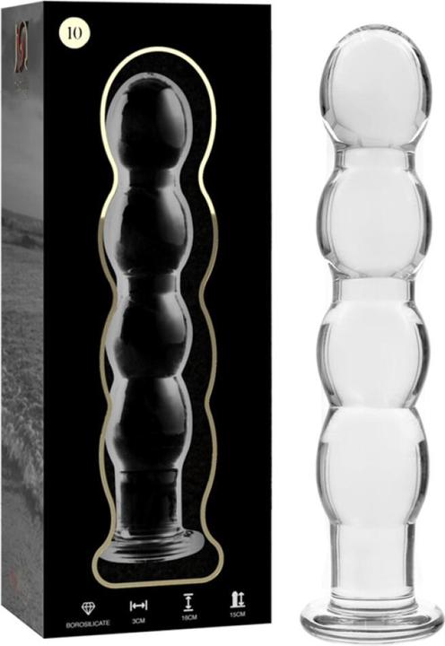 Actual product image Ibiza NEBULA SERIES BY ™ - MODEL 10 DILDO BOROSILICATE GLASS 16.5 X 3.5 CM CLEAR