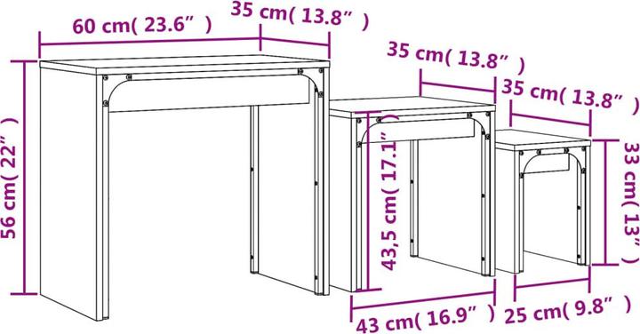 Image du produit vidaXL Satztisch