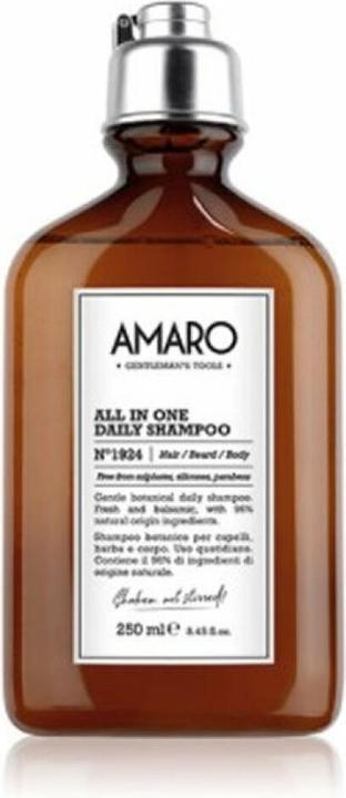 Produktbild Farmavita AMARO all in one daily shampoo nº1924 hair/beard/body 250 ml (250 ml, Flüssiges Shampoo)