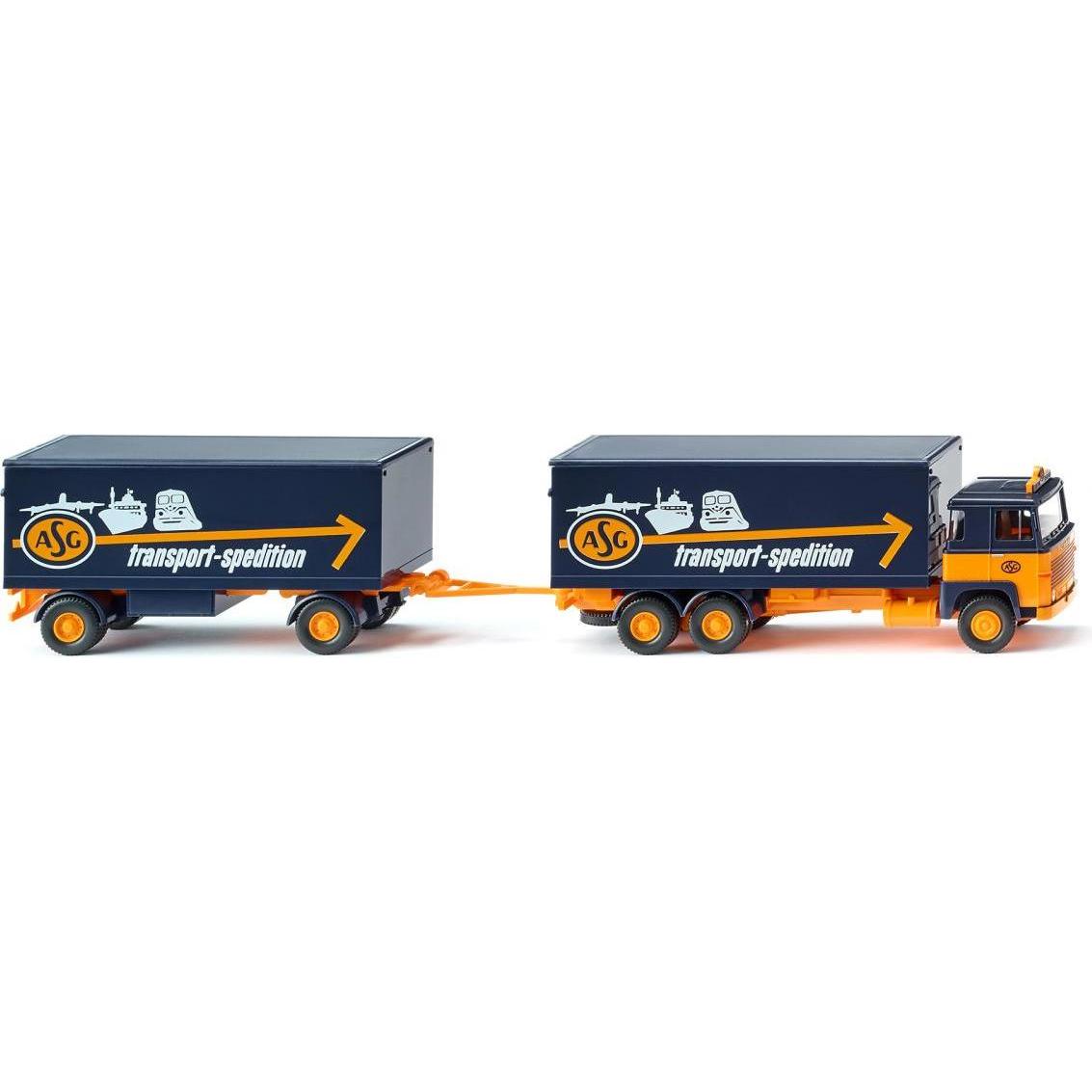Thumbnail - Wiking H0 Scania 111 Kofferhängerzug "ASG"