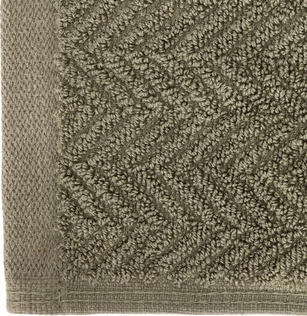 Actual product image Domoletti Towel bathrooms VISBY, olive green, 70 x 140 cm (140 x 70 cm)