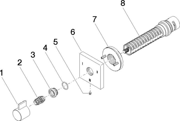 Produktbild Dornbracht Dornb Fertigmontageset SYMETRICS f UP-Dreiwege-Umst. 36210985 da Pl ma