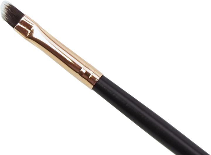 Image du produit Pinceau à contours, manche brun foncé, virole cuivrée, plat, oblique Poils synthétiques (Fond de teint)