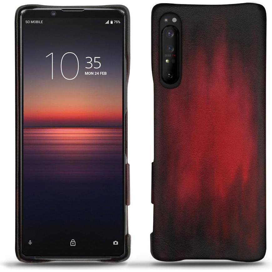 Noreve Lederschutzhülle (Sony Xperia 1 II), Smartphone Hülle, Rot