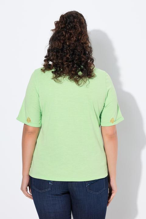 Produktbild Ulla Popken T-Shirt, Tunnelzug, Palmen, Herzausschnitt, Halbarm (58)