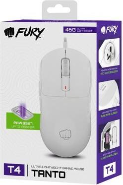 Immagine prodotto Fury Mysz Dla Graczy Tanto T4 12000dpi RGB Biała Gamingowa Programowalna (Cablato)