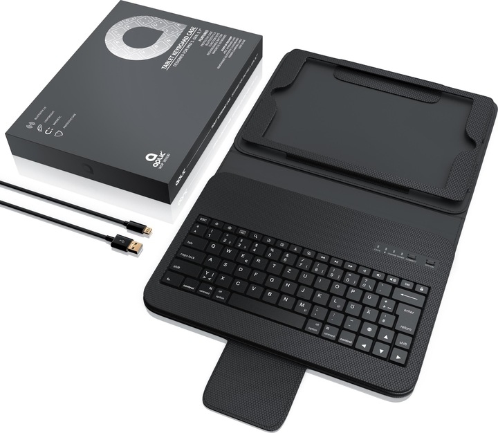 Actual product image Aplic Tablet keyboard, plastic case, function keys, QWERTY Bluetooth, for Apple iPad 9.7 (DE, iPad 2017 (5th gene))