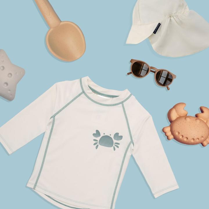 Produktbild La Loona LaLoona Baby-Bademode Bade-Shirt mit UV-Schutz - Krabbe - Offwhite (98)
