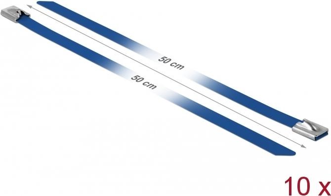 Actual product image Delock Stainless steel cable tie 500x7,9 10pcs. (Metal cable ties, 500 mm, 10 pcs.)