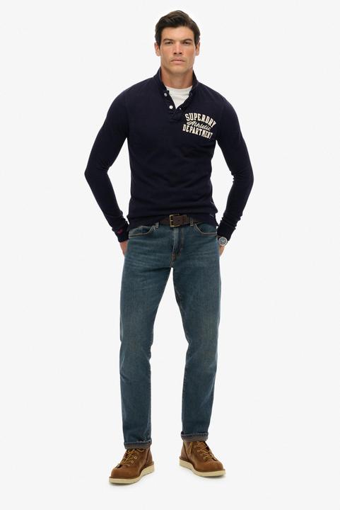 Actual product image Superdry Vintage Athletic Long Sleeve Polo (XXL)