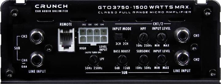 Produktbild Crunch GTO3750 3-Kanal Digital-Verstärker (3-Kanal-Verstärker)
