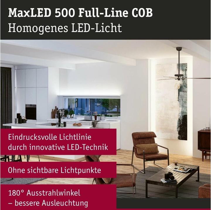 Actual product image Paulmann MaxLED 500 Full-Line COB Stripe Set (White, 150 cm, Indoor)
