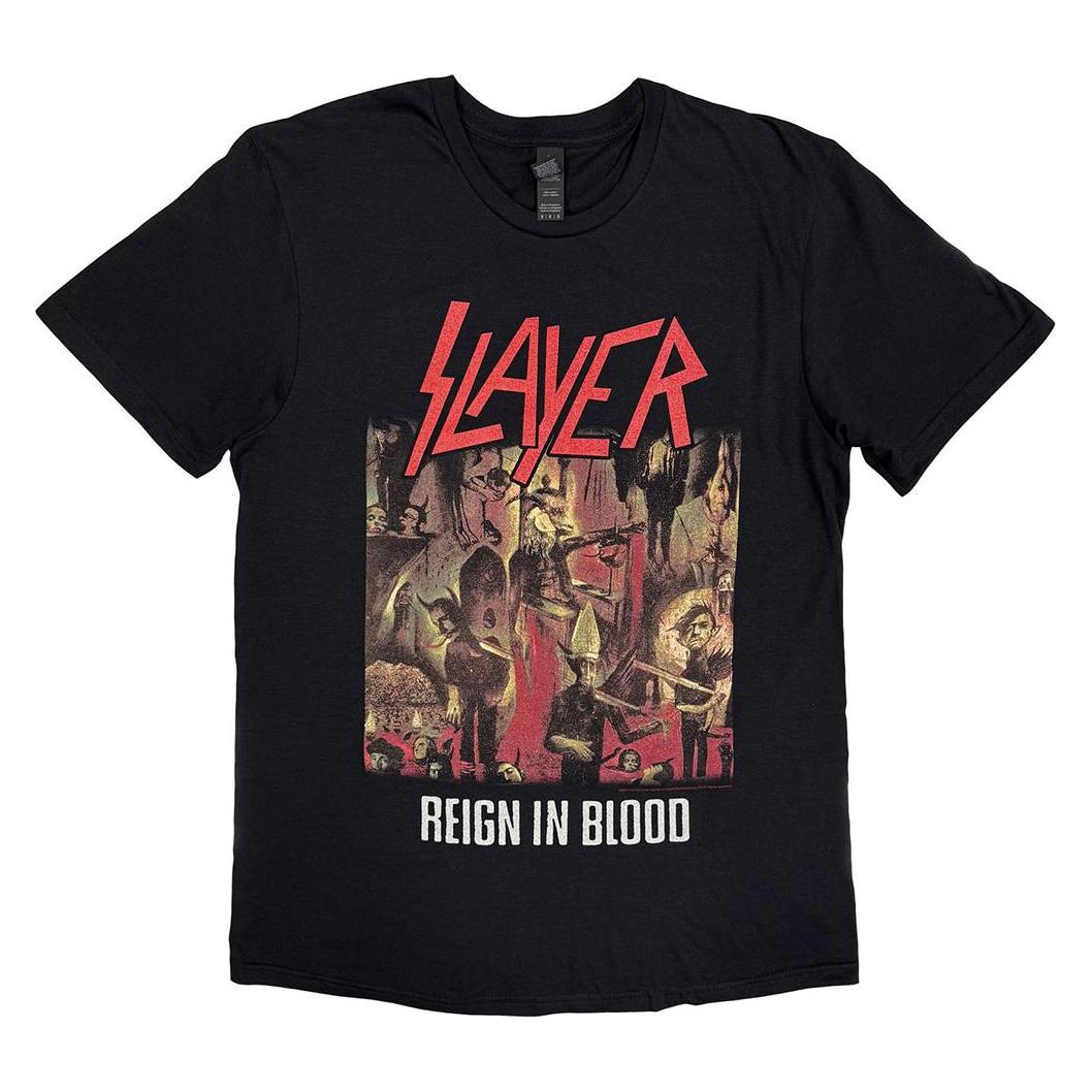 Slayer, Herren, Shirts, Reign In Blood, Schwarz, (Xl)