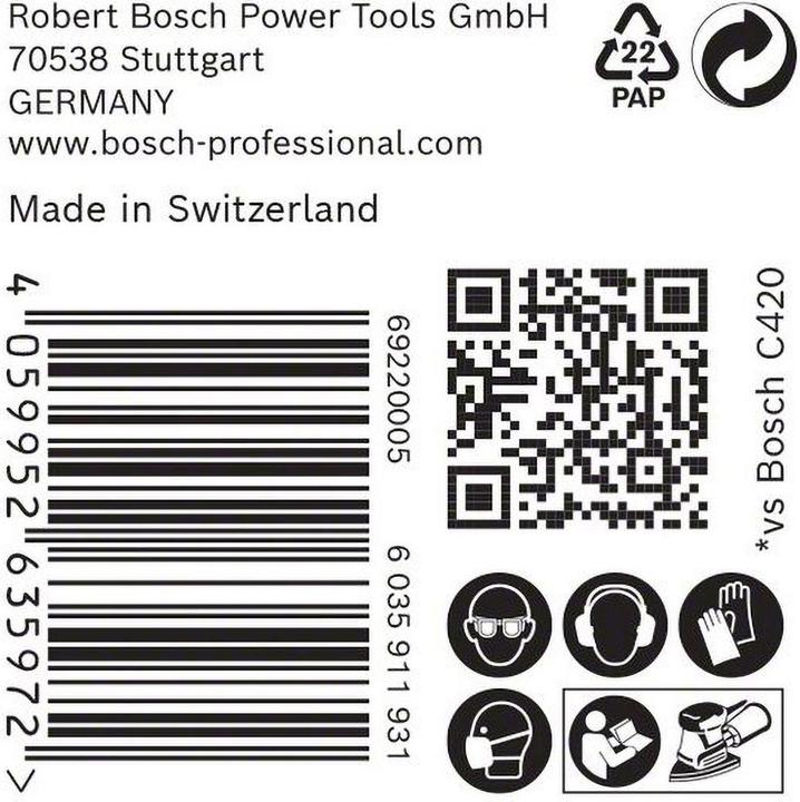 Produktbild Bosch Professional Zubehör EXPERT C470 Schleifpapier 102 x 62/93 mm, G 60, 50 Stück (60)