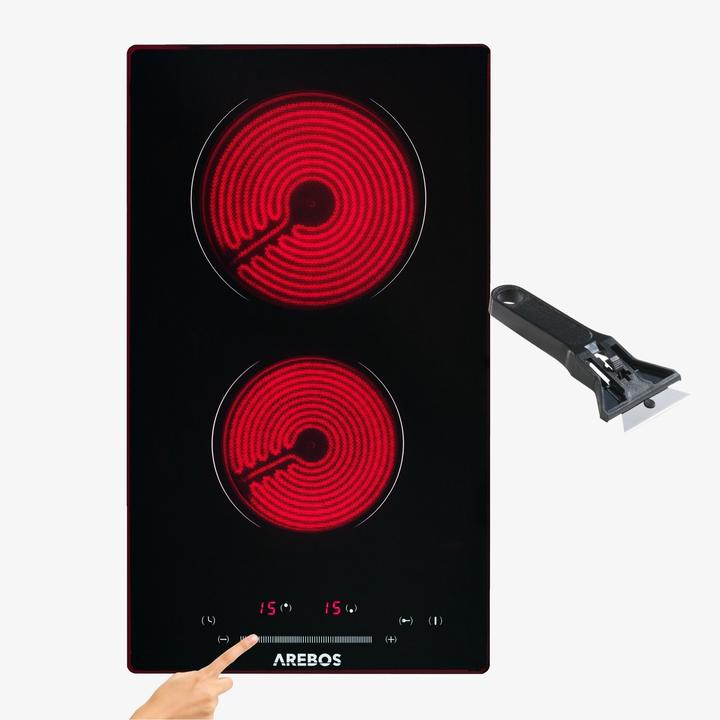 Produktbild Arebos Glaskeramikkochfeld (26 cm, Glaskeramik Kochfeld)