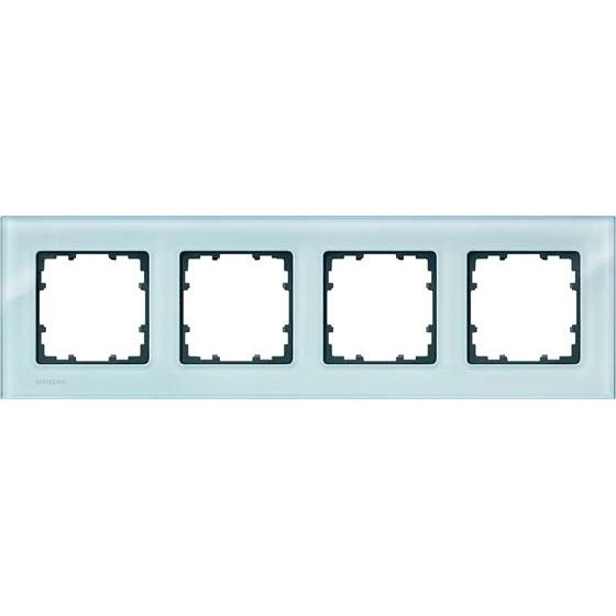 Siemens, Zubehör Schalterprogramm, Rahmen 4f krgn DELTAmiro Glas 5TG1204