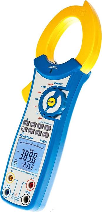 Produktbild Peaktech 3-Phasen Stromzange P1660 (CAT III)