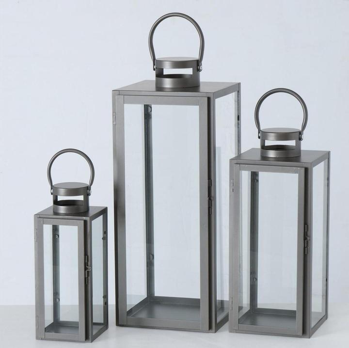 Produktbild Boltze Home Boltze Laterne Arana 3-teilig, Silber/Transparent