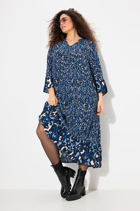 Actual product image Ulla Popken Geometric Print 3/4 Sleeve Dress (50, 52)