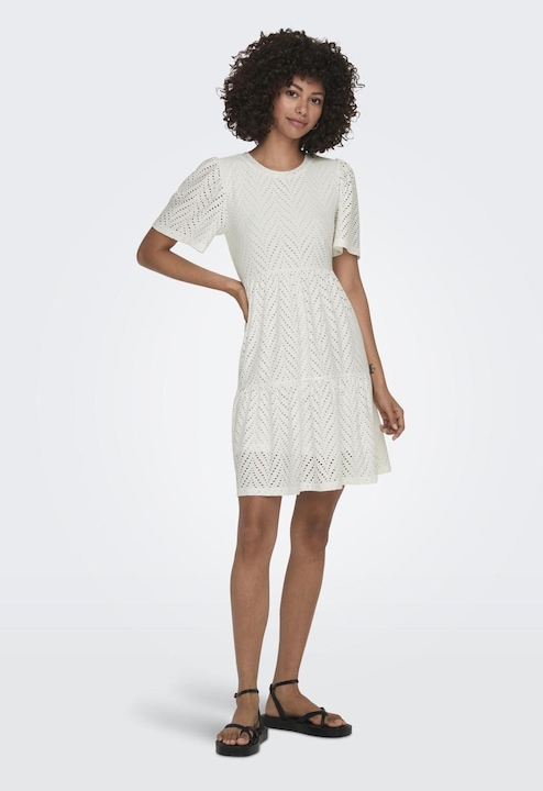 Produktbild JdY Broderie Anglaise Kleid mit kurzen Ärmeln (M)