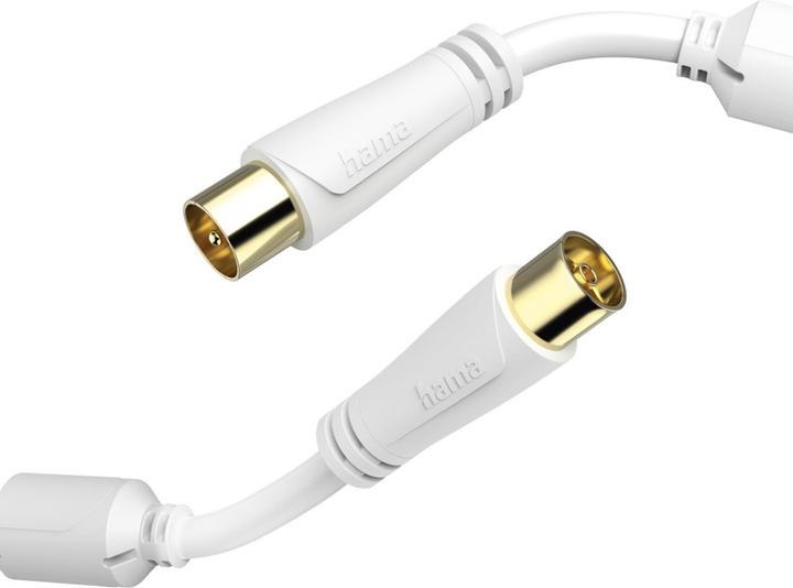 Immagine prodotto Hama Cavo per antenna, spina coassiale - presa coassiale, placcato oro, 1,5 m, 100 dB (100 dB, Cavi antenna)