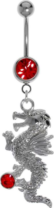 Image du produit Bijouteria Piercing nombril (Laiton rhodié, Cristallin, Acier chirurgical 316L)