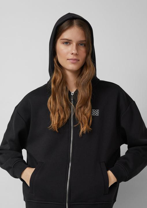 Produktbild s.Oliver Sweatshirt Jacke Weiche Sweatjacke mit Schmuckstein-Detail (38)