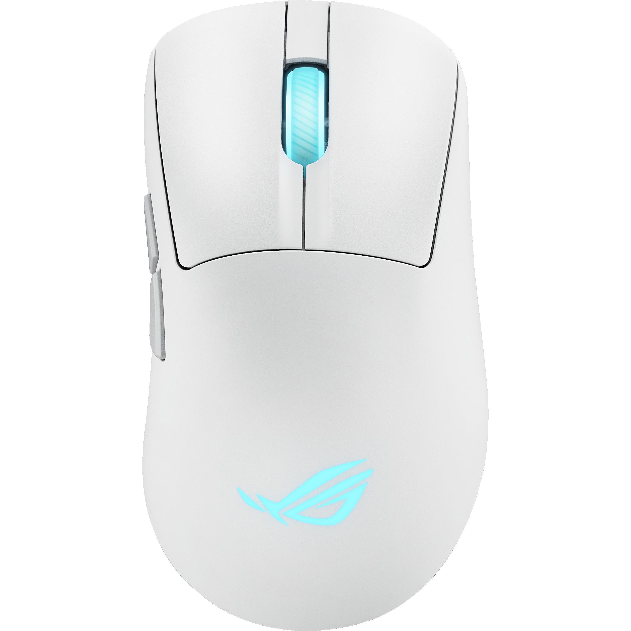 ASUS ROG Keris II Origin (Kabellos, Kabelgebunden), Maus, Weiss