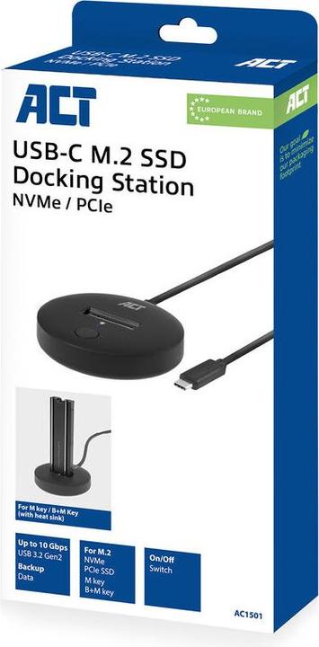 Productafbeelding ACT M.2 NVMe/PCIe SSD dockingstation, USB-C 3.2 Gen2