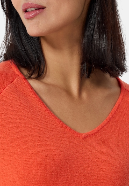 Produktbild Cash-Mere Kaschmir V-Ausschnitt Pullover mit Seitenschlitzen (L)