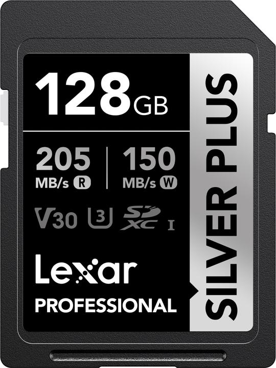 Actual product image Lexar Professional SILVER PLUS (128 GB, SDXC, U3, UHS-I)