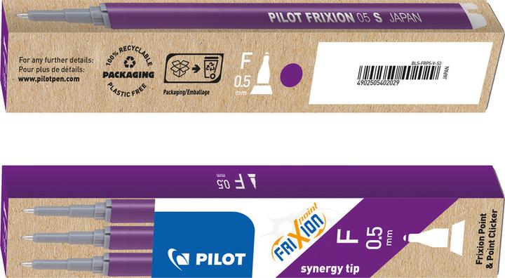 Image du produit Pilot FriXion Refill Point Set à 3 (3 pièce(s), Violet, 0.25 mm)