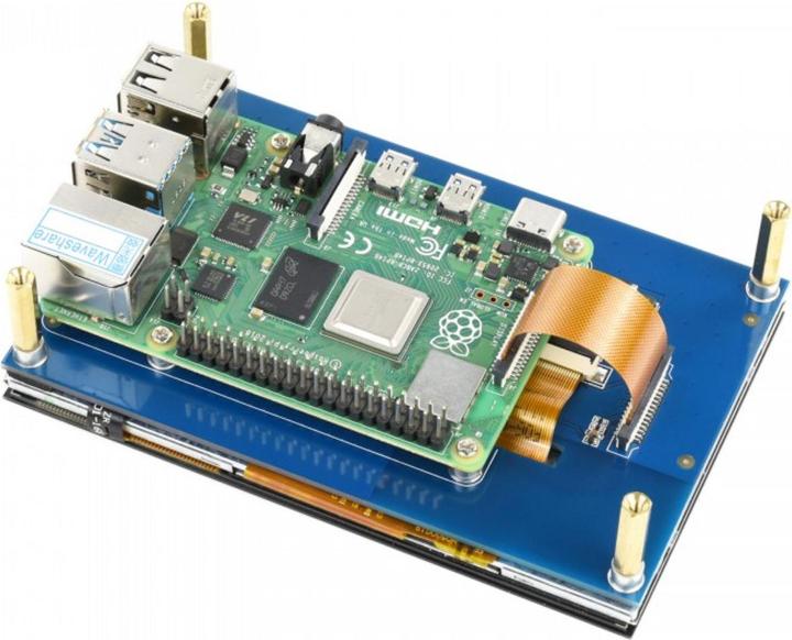 Actual product image WaveShare 5inch Capacitive Touch Display for Raspberry Pi, DSI Interface, 800×480