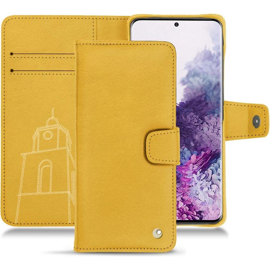 Noreve Lederschutzhülle Wallet (Samsung Galaxy S20), Smartphone Hülle, Orange